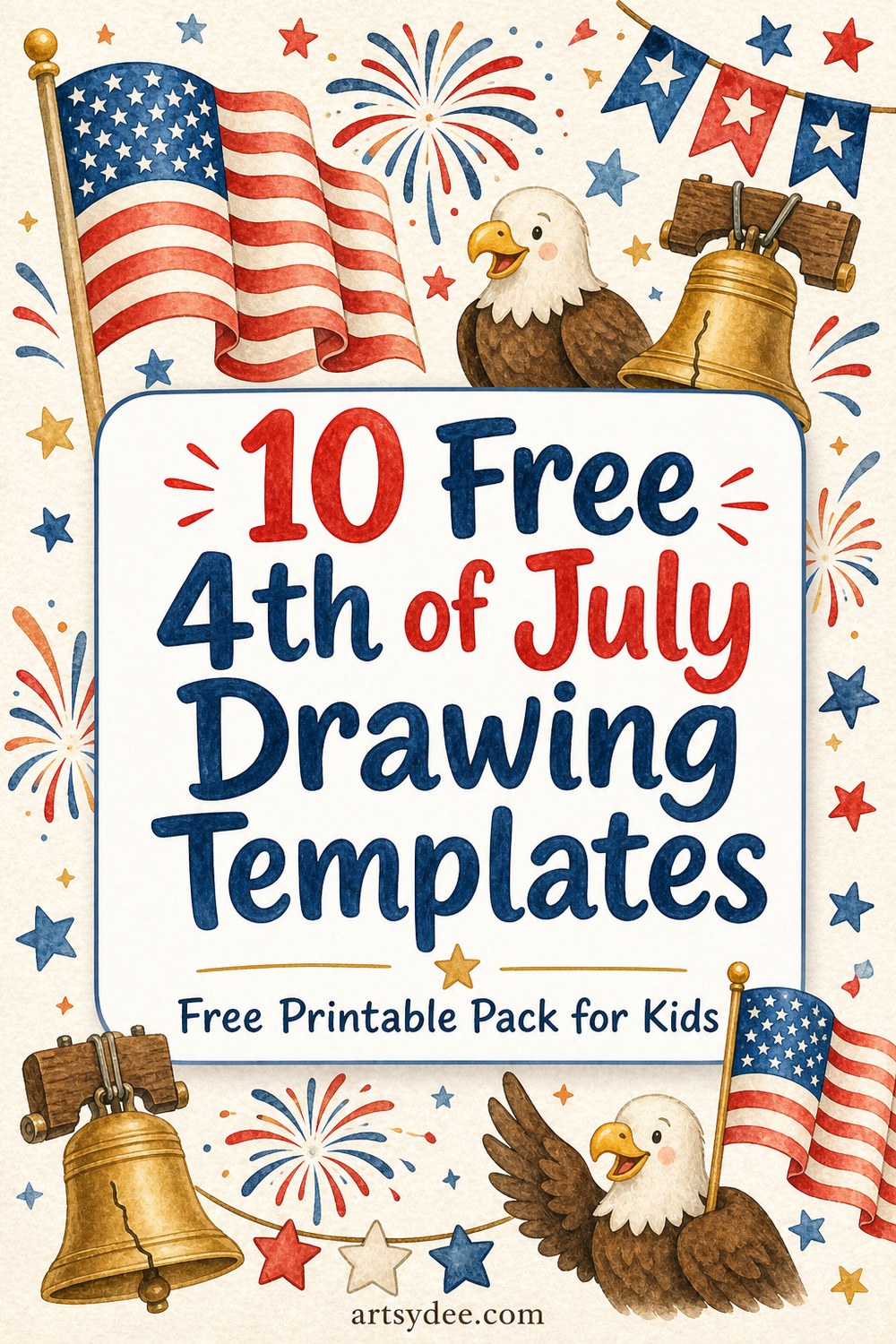 10 free 4th of July drawing templates for beginners pin