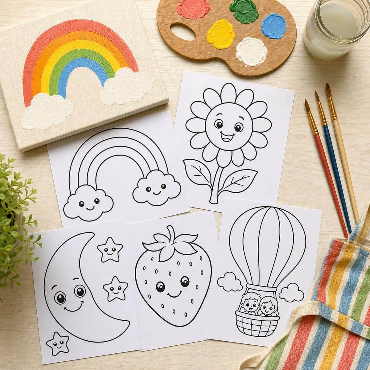 Canvas Painting Templates for kids — featured