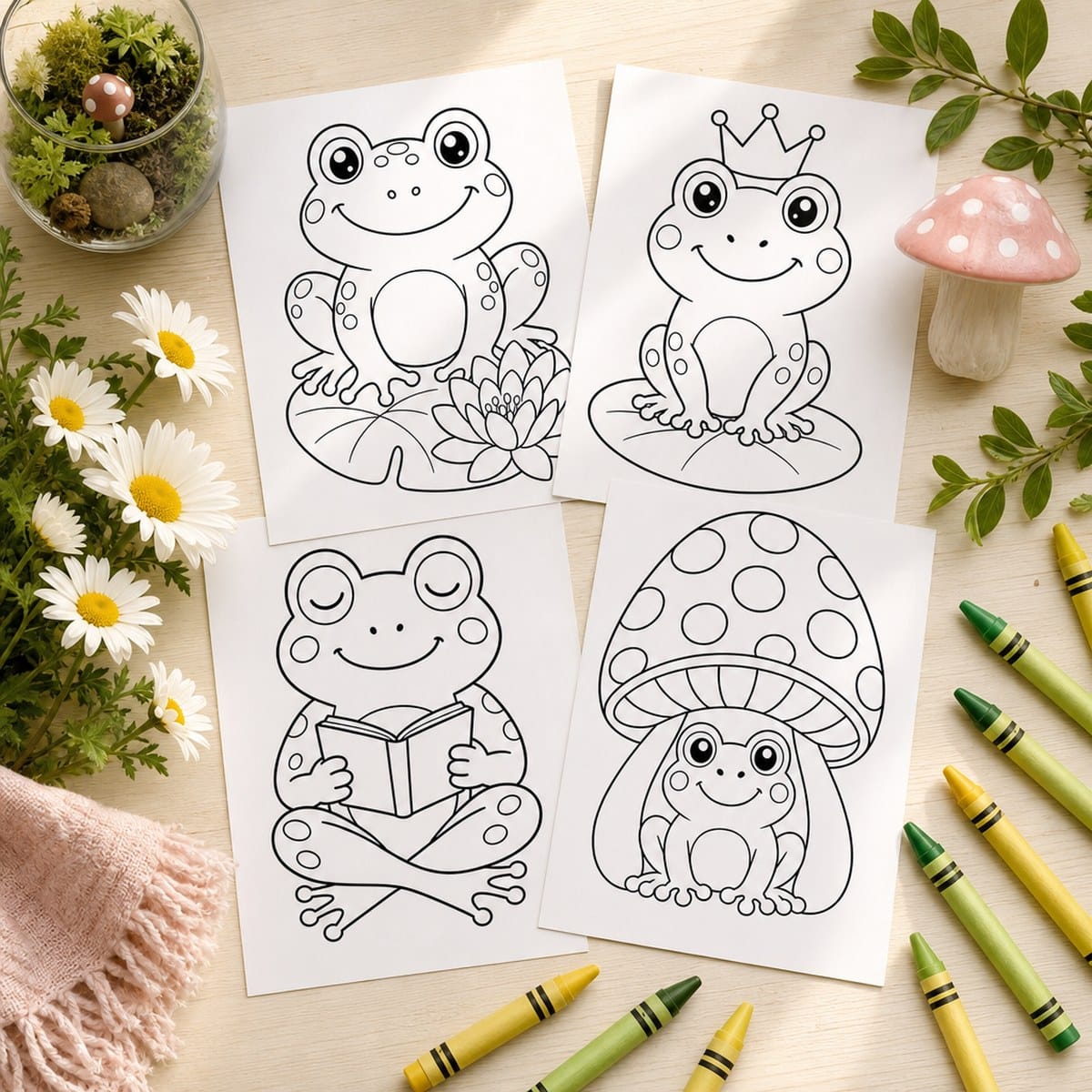 Cute Frog Templates for kids — featured