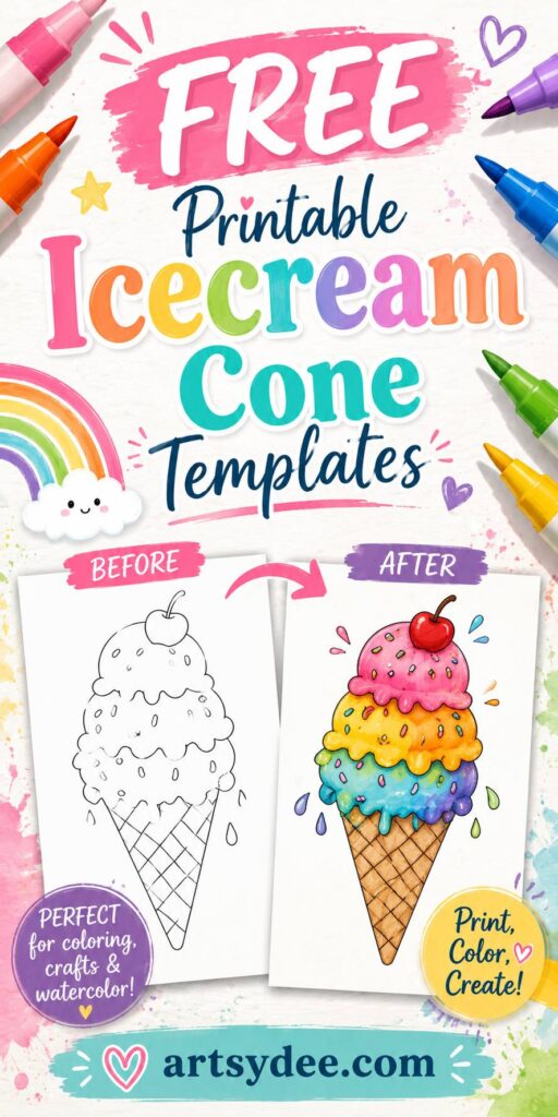 ice cream cone templates