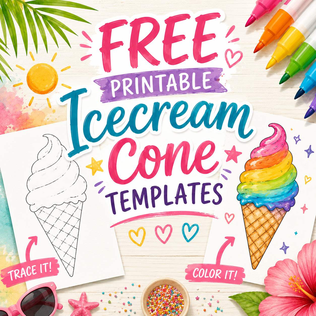 icecream cone templates