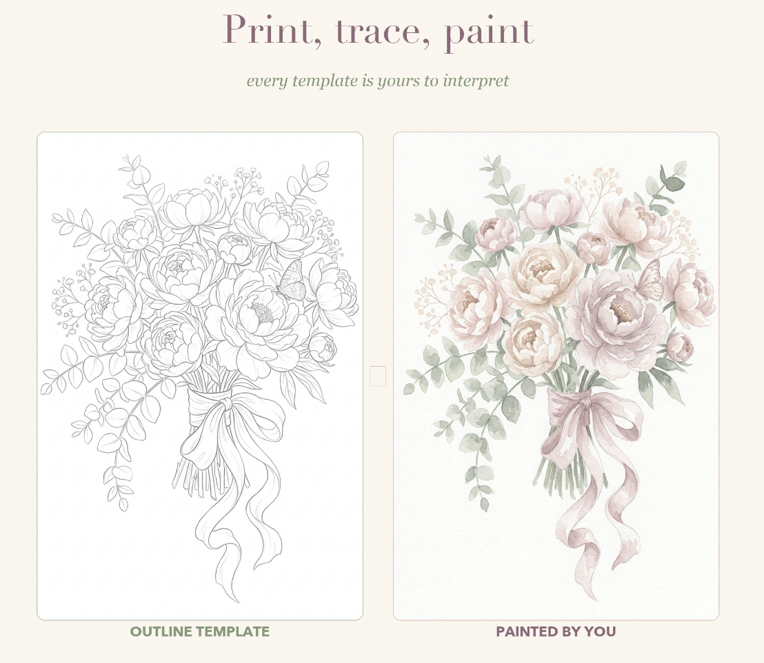 Watercolour templates