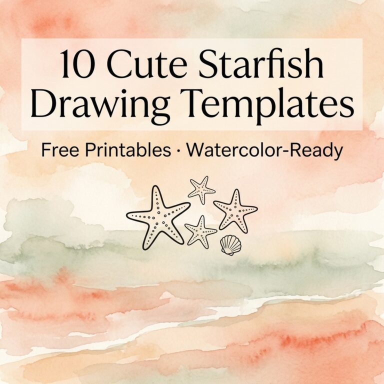 10 cute starfish drawing templates free printables featured image