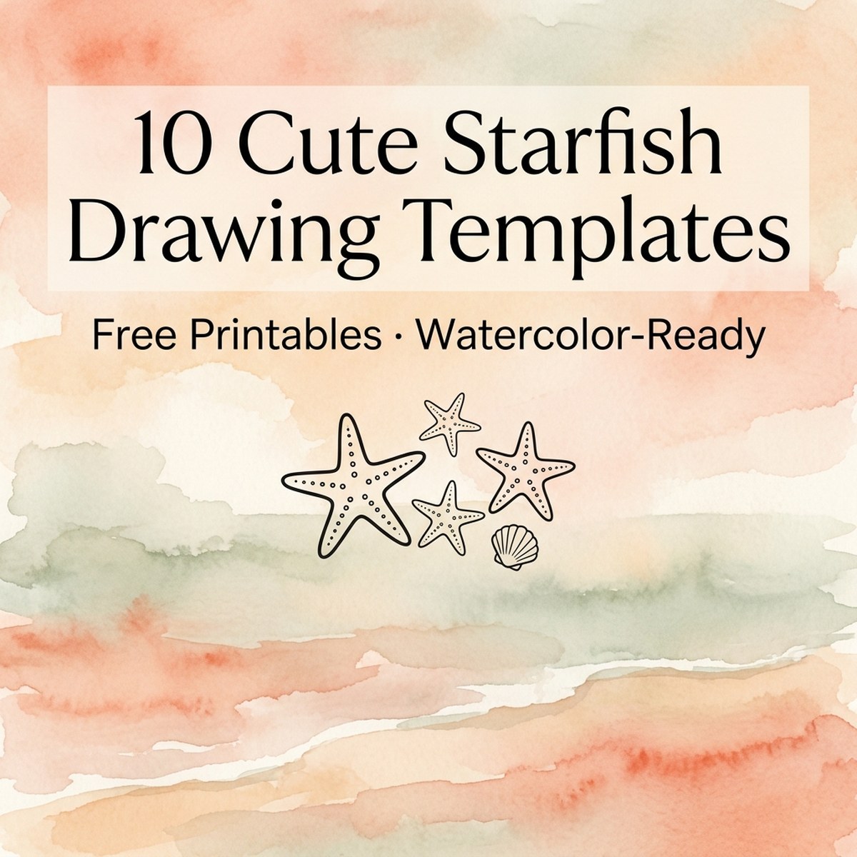 10 cute starfish drawing templates free printables featured image