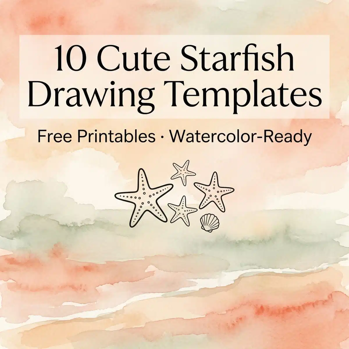 10 cute starfish drawing templates free printables featured image