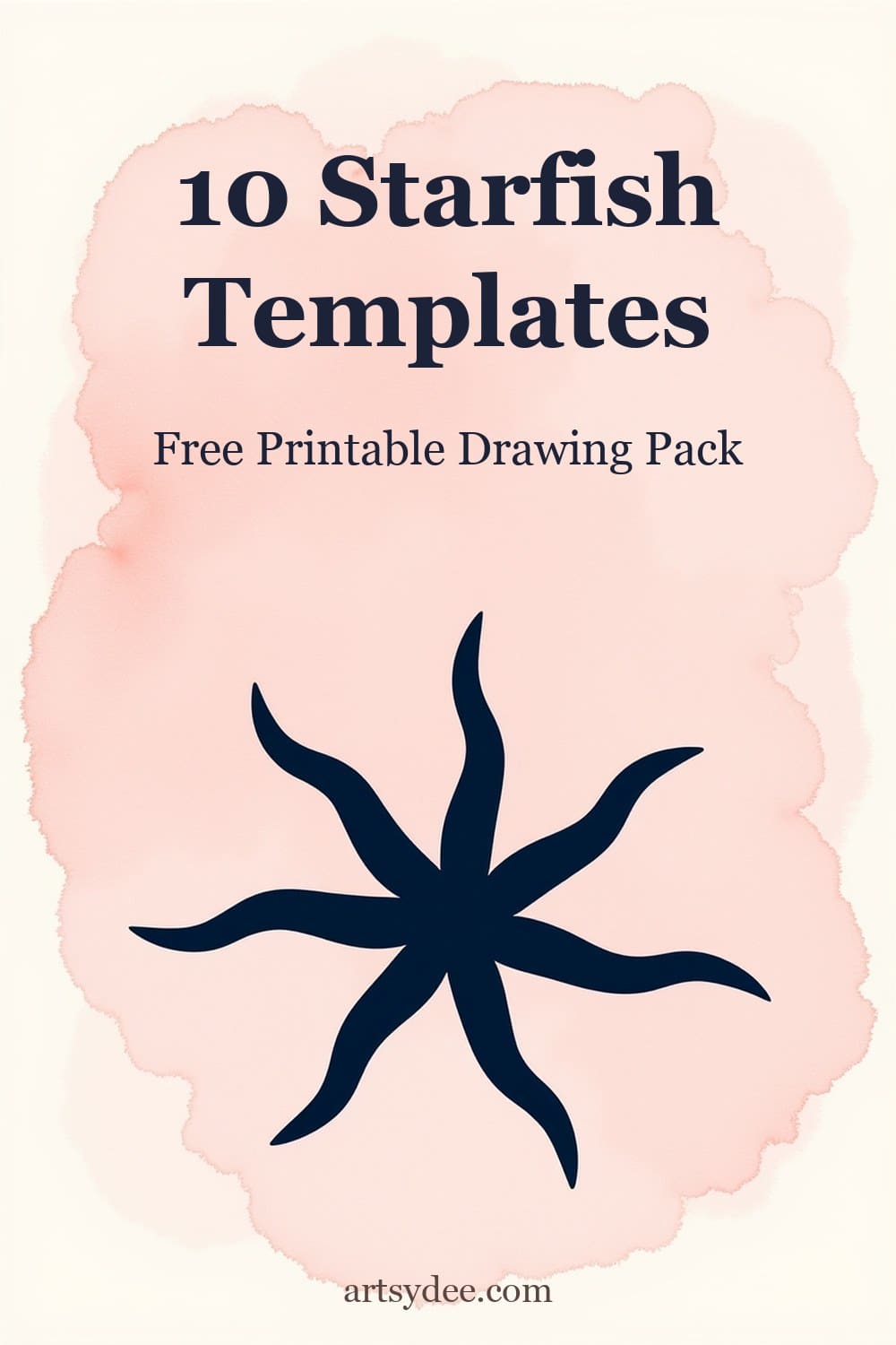 10 starfish templates free printable drawing pack pin save for later