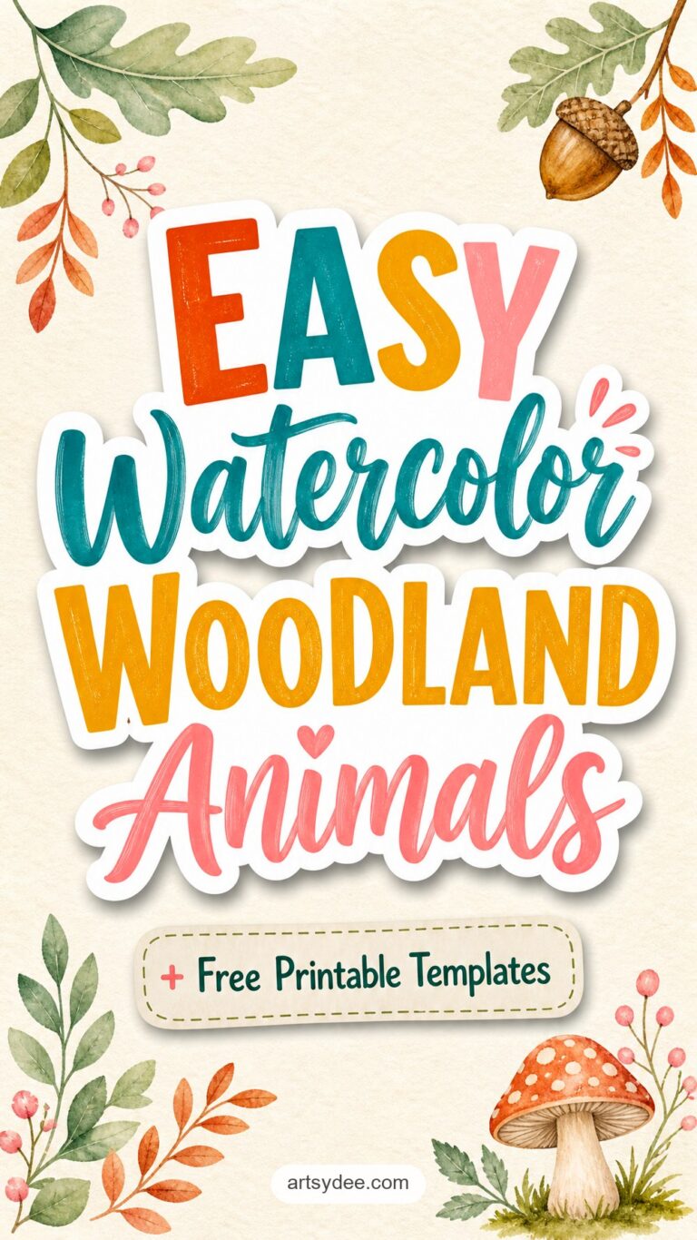 10 free printable watercolor woodland animal outline templates