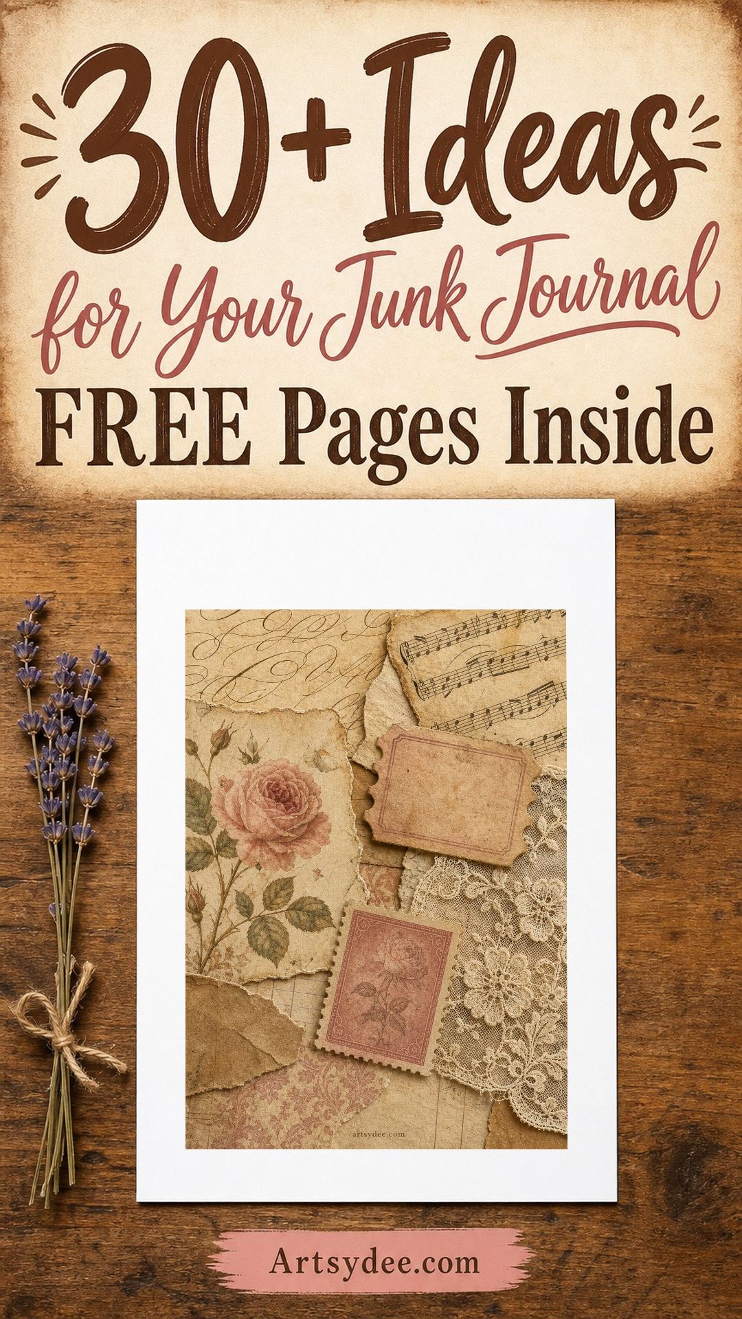 30 plus ideas for your junk journal with free printable pages pin