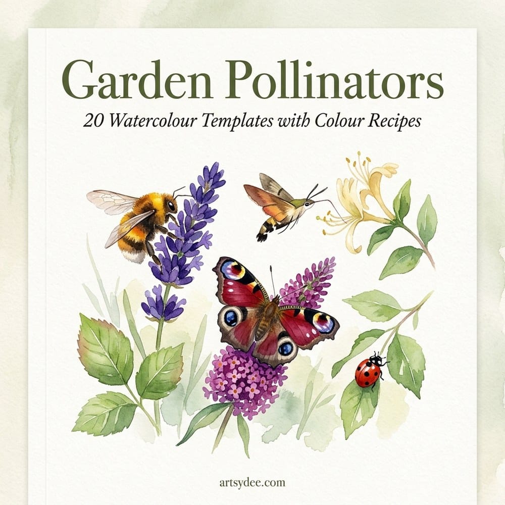 Garden Pollinators &mdash; Watercolour Templates
