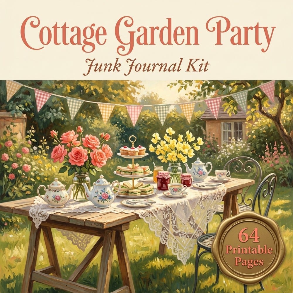Cottage Garden Party &mdash; ACC Junk Journal Kits