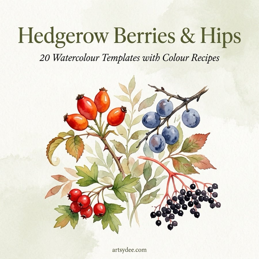 Hedgerow Berries & Hips template set