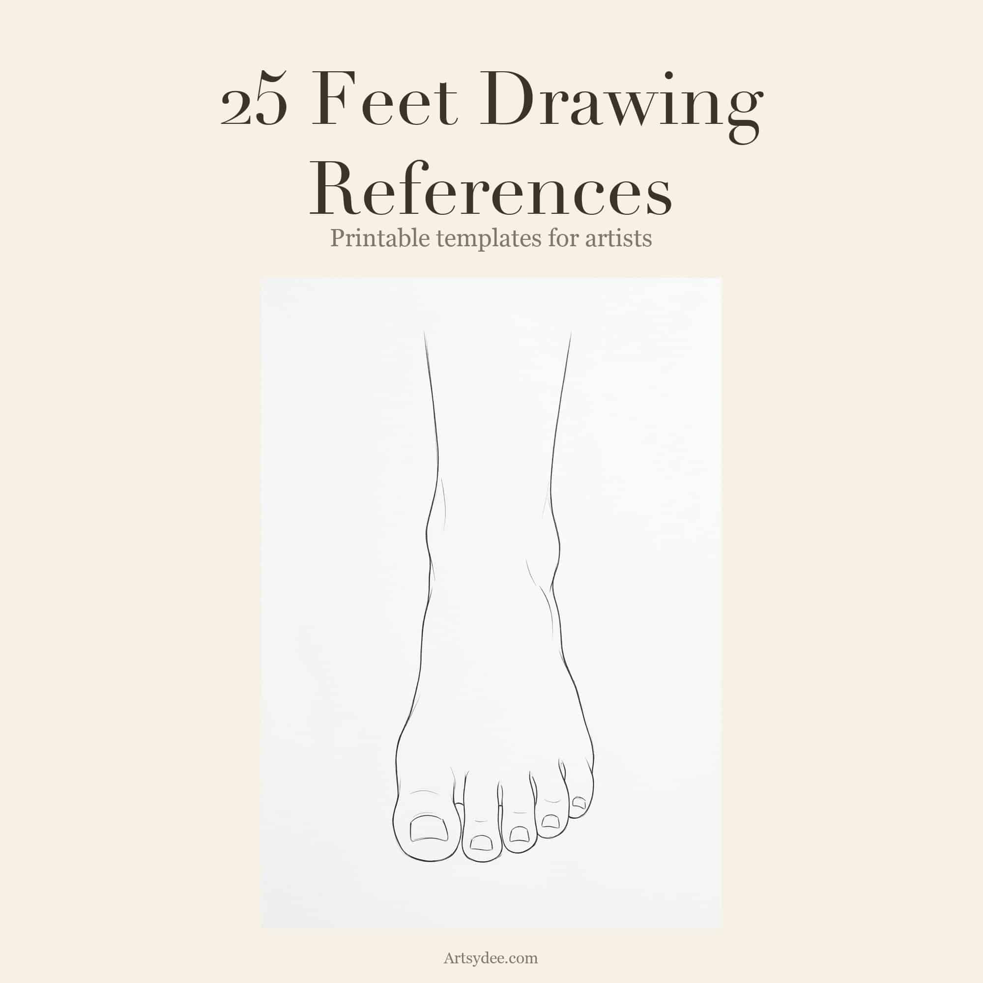 Feet Drawing Templates template set