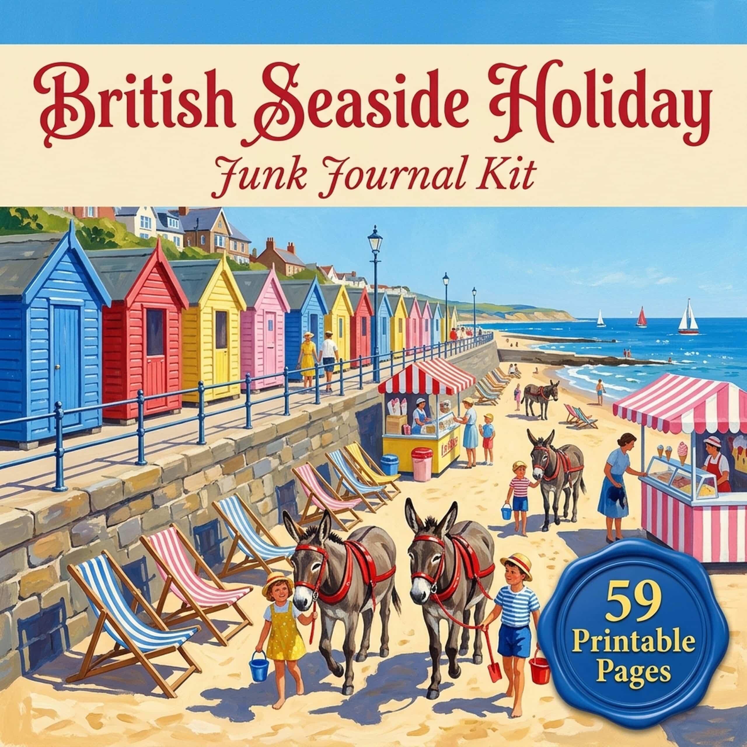 British Seaside Holiday Kit template set