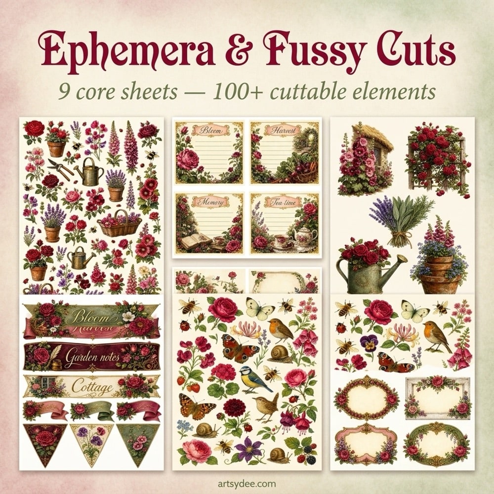 Vintage Ephemera — free starter pack