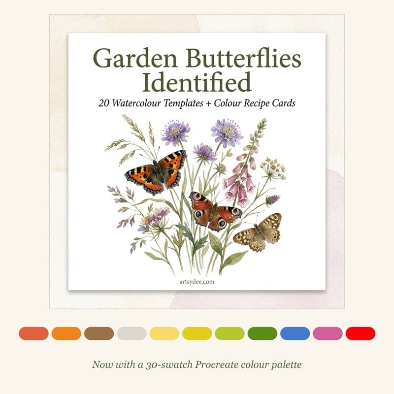 Garden Butterflies Identified &mdash; premium painting and Procreate edition