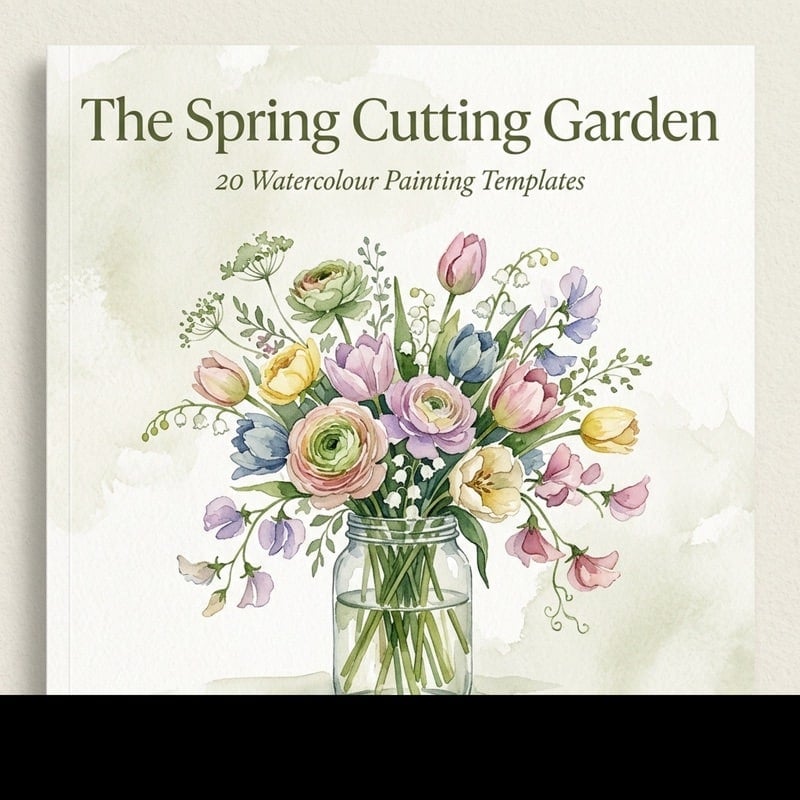 The Spring Cutting Garden &mdash; 20 watercolour painting templates