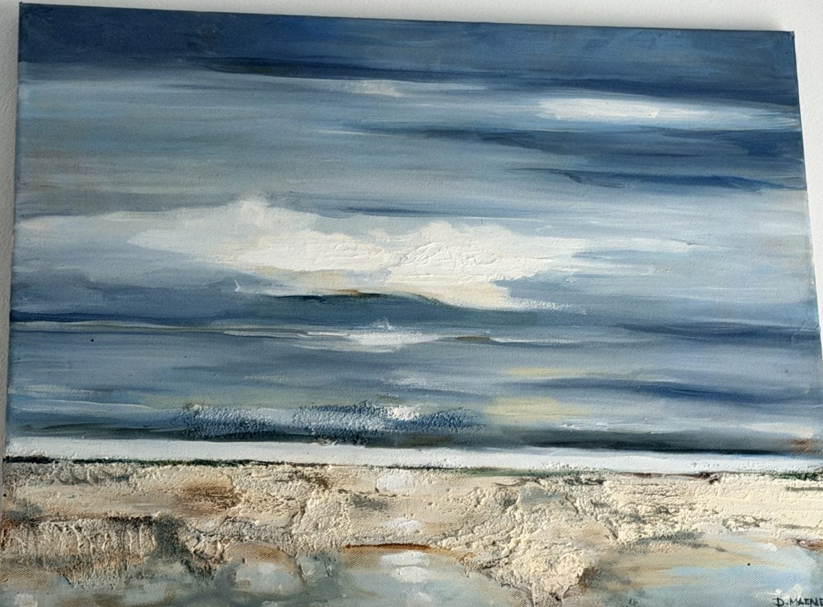 Original ocean seascape painting on canvas by Dee of Artsydee