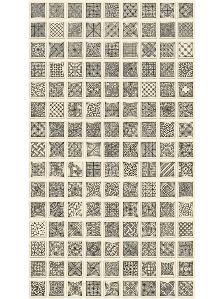Tangles Block Pattern 30 Easy Tangle Patterns for Beginners (+ Free Coloring Pages ...