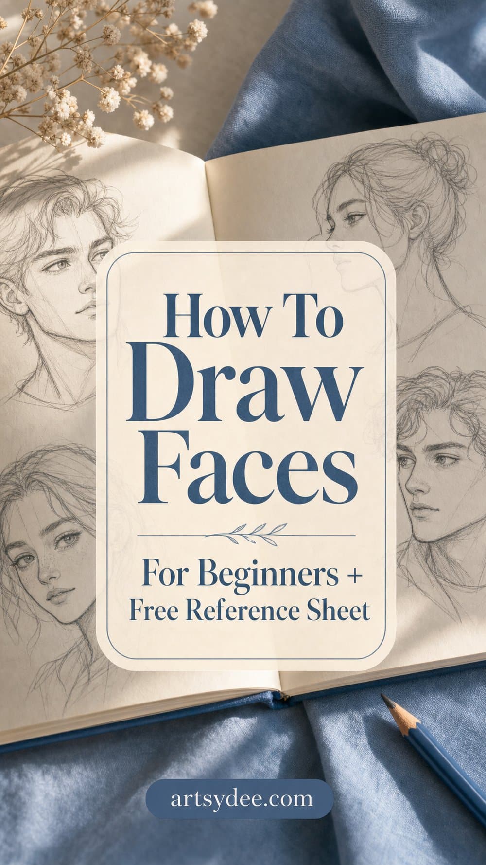 How to draw faces for beginners pin with free face drawing reference sheet