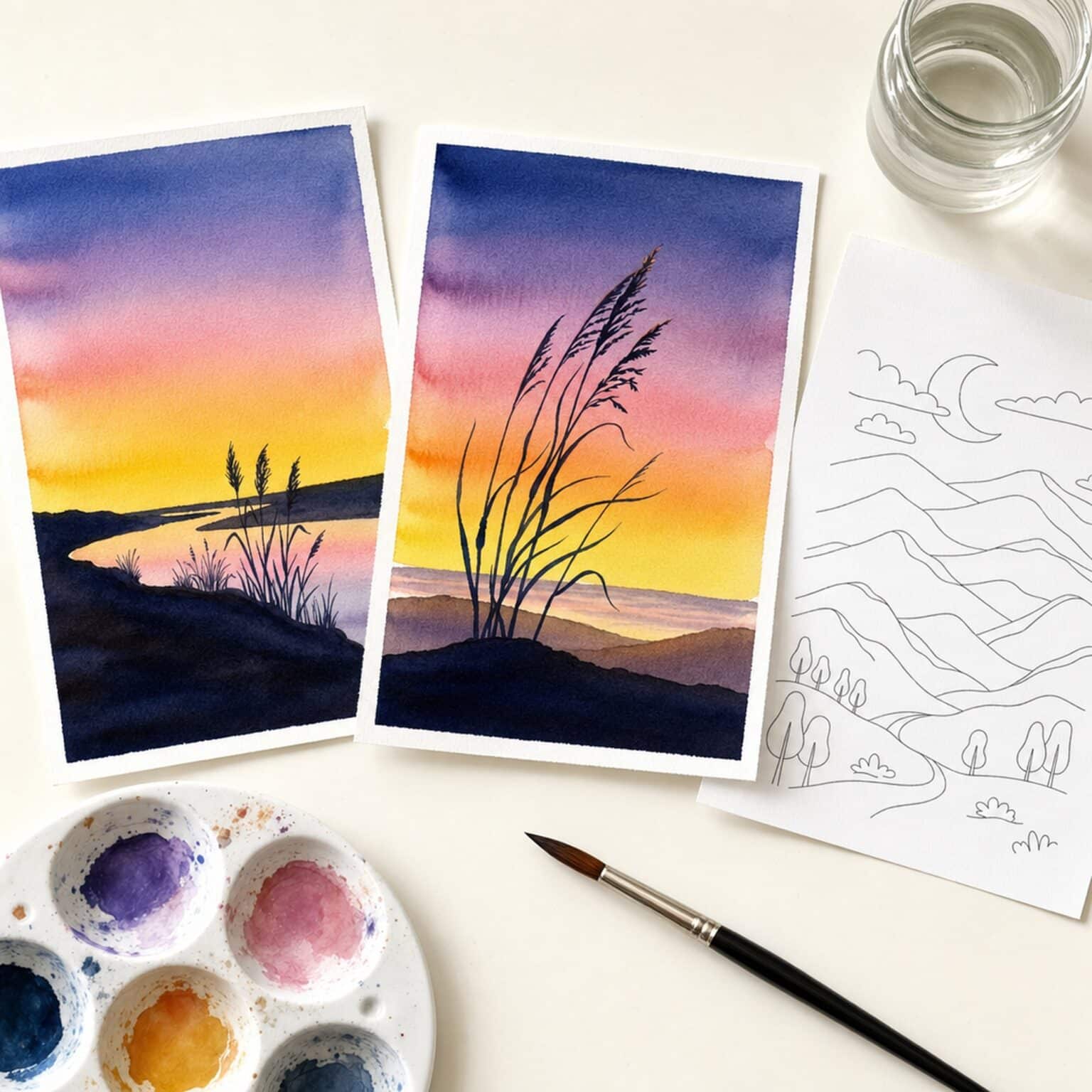 Simple Watercolor Landscapes: A Complete Beginner's Guide - Artsydee ...