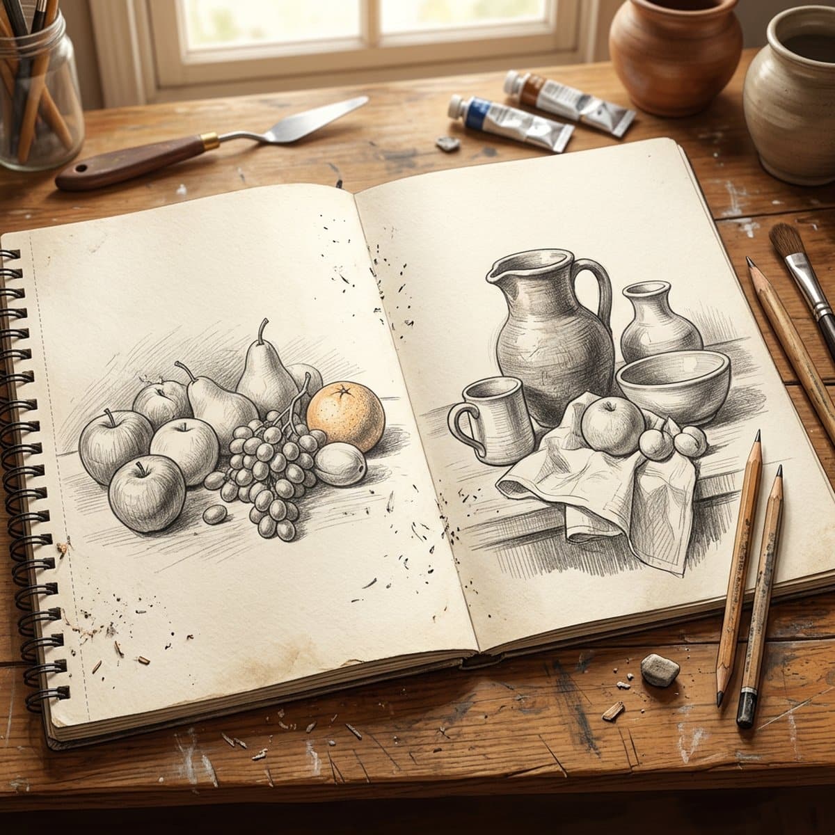 30 still life drawing ideas for beginners - easy objects and free printable outline templates