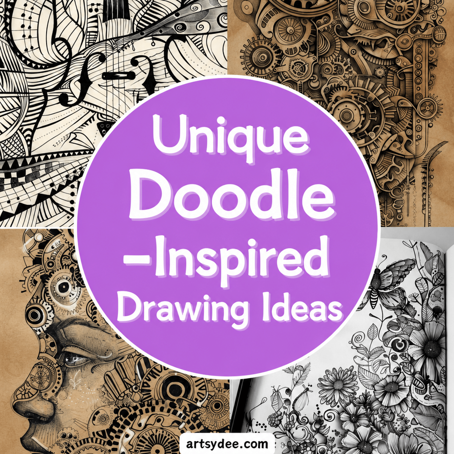 Unique doodle-inspired drawing ideas featured image collage