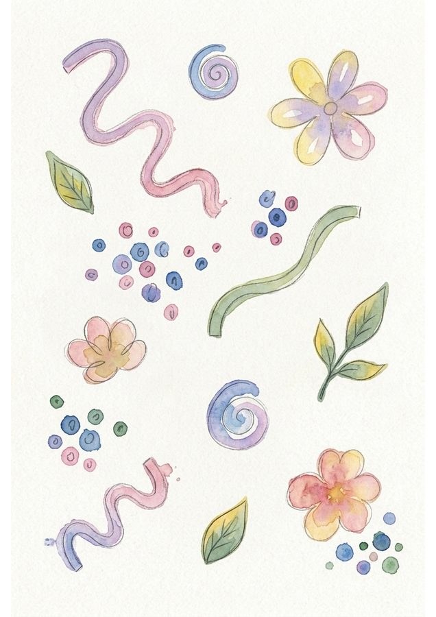 Mark-Making Study &mdash; Painted example, Week 0