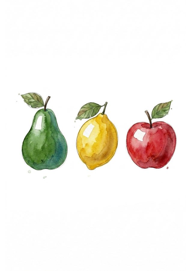 A Bowl of Fruit &mdash; Painted example, Week 1