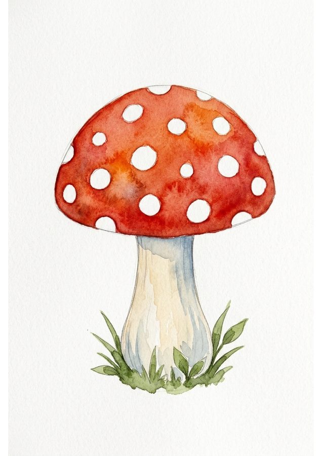 Toadstool &mdash; Painted example, Week 5