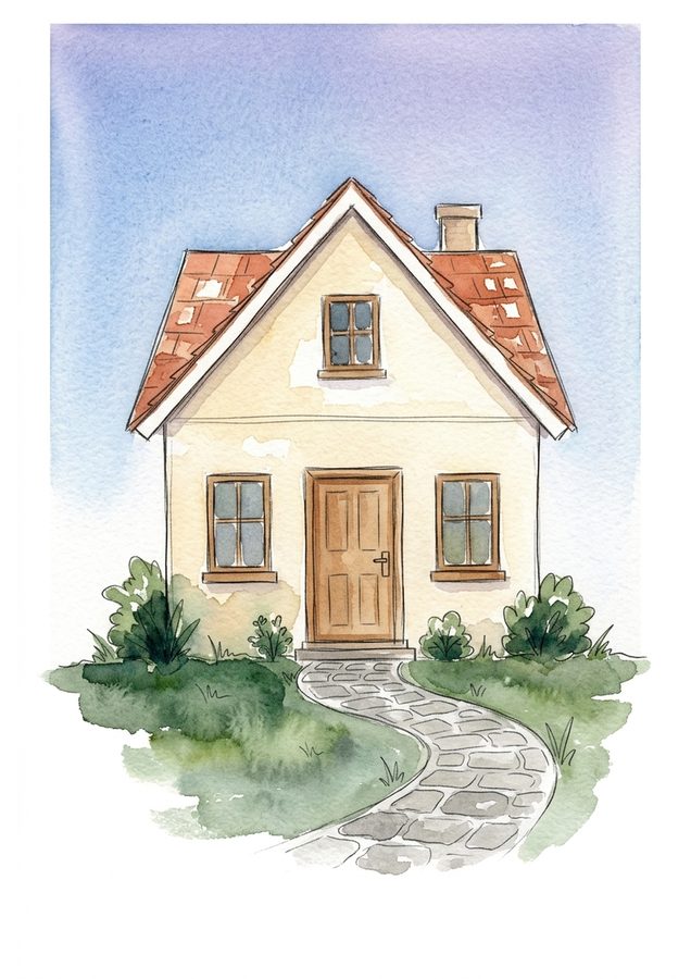 Country Cottage &mdash; Painted example, Week 7