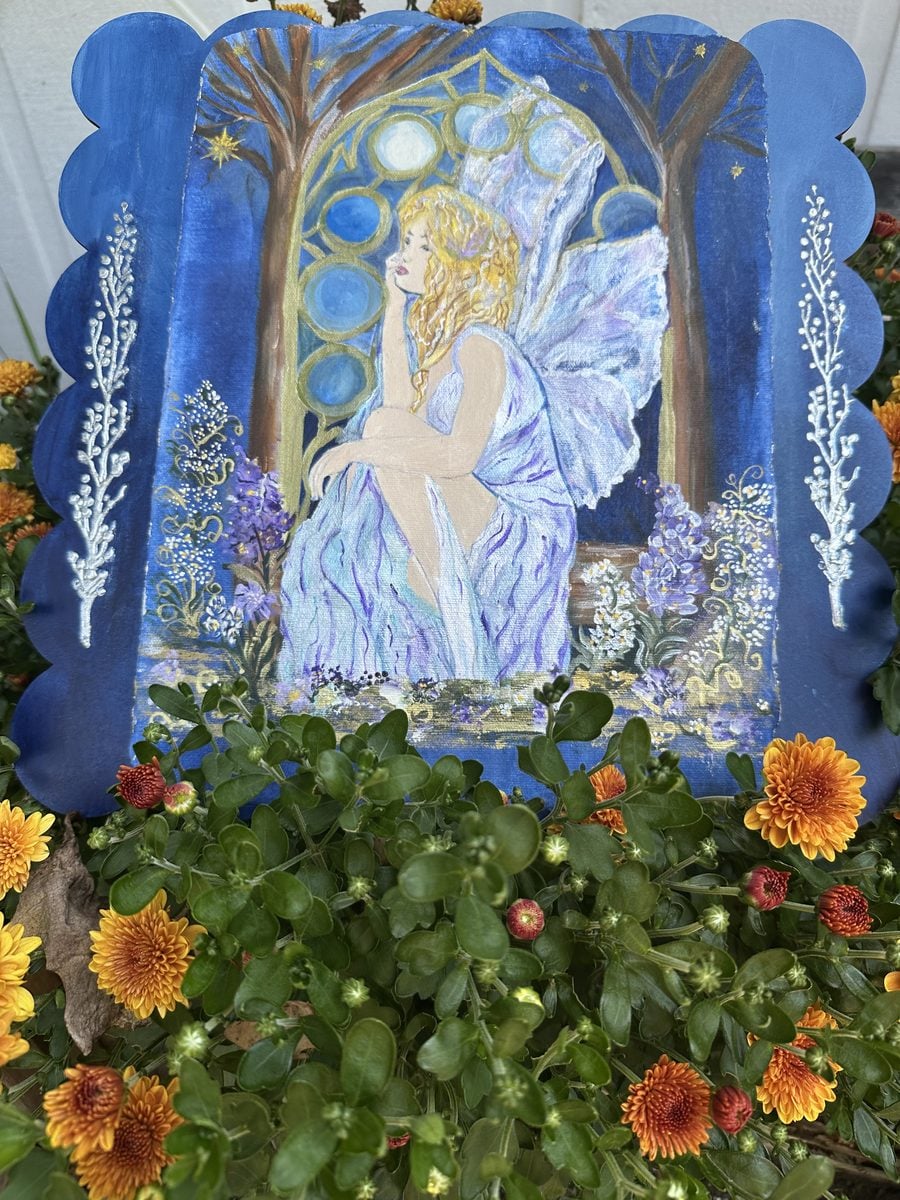 Fairy painting by reader Diane N., made from the Artsydee fairy template
