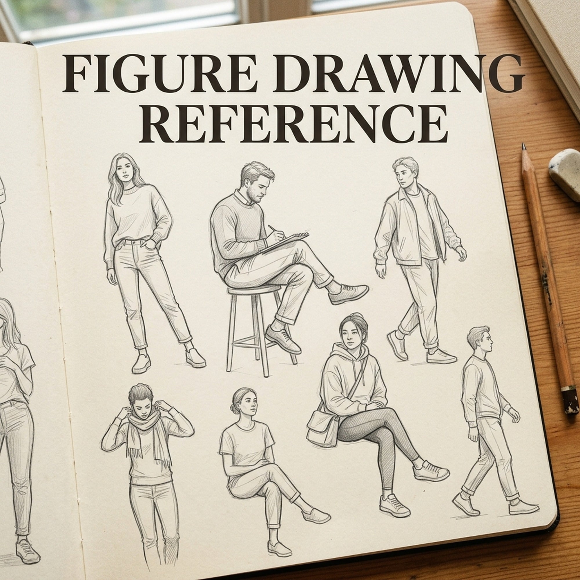 Figure Drawing Reference - Poses, Proportions and Templates for Artists