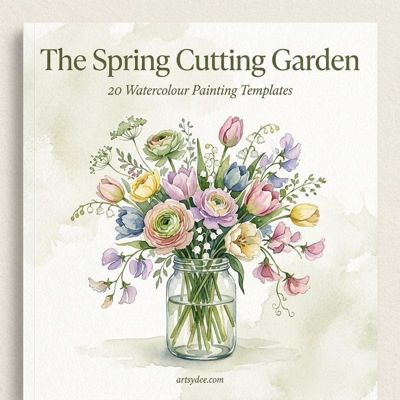 The Spring Cutting Garden &mdash; 20 watercolour painting templates