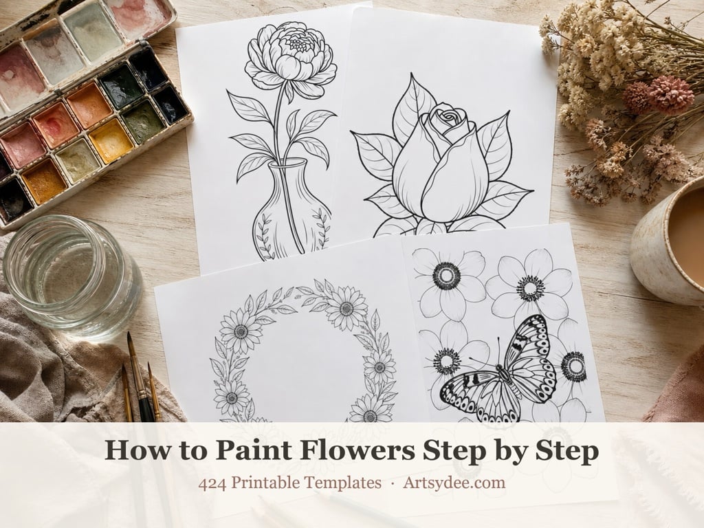 How to Paint Flowers Step by Step bundle