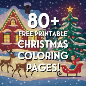 Preview of the free 60 Christmas Coloring Pages printable
