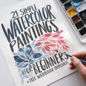 Preview of the free Simple Watercolor Templates printable