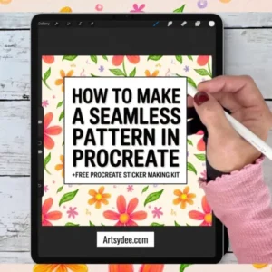 Preview of the free Procreate Pattern Guide printable