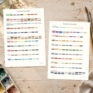 Preview of the free 22 Color Palettes printable