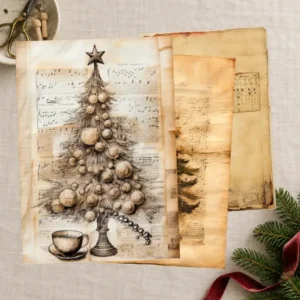 Preview of the free 21 Christmas Journal Pages printable
