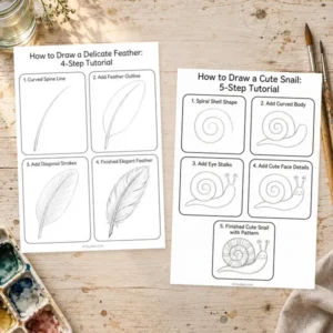 Preview of the free Easy Drawing Guides printable