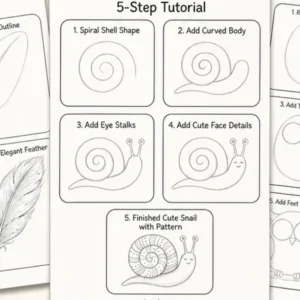 Preview of the free Easy Drawing Guides printable