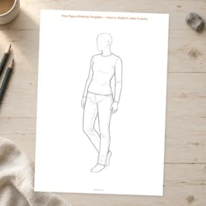 Preview of the free Figure Drawing Template printable