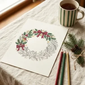 Preview of the free 8 Christmas Coloring Pages printable