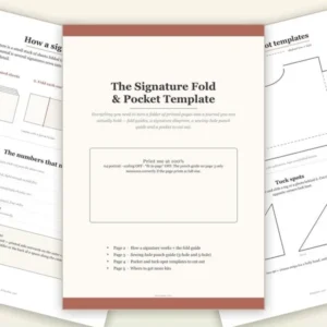 Preview of the free Fold & Pocket Template printable