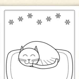 Preview of the free 10 Winter Coloring Pages printable