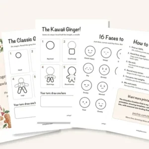Preview of the free Gingerbread Practice Sheets printable