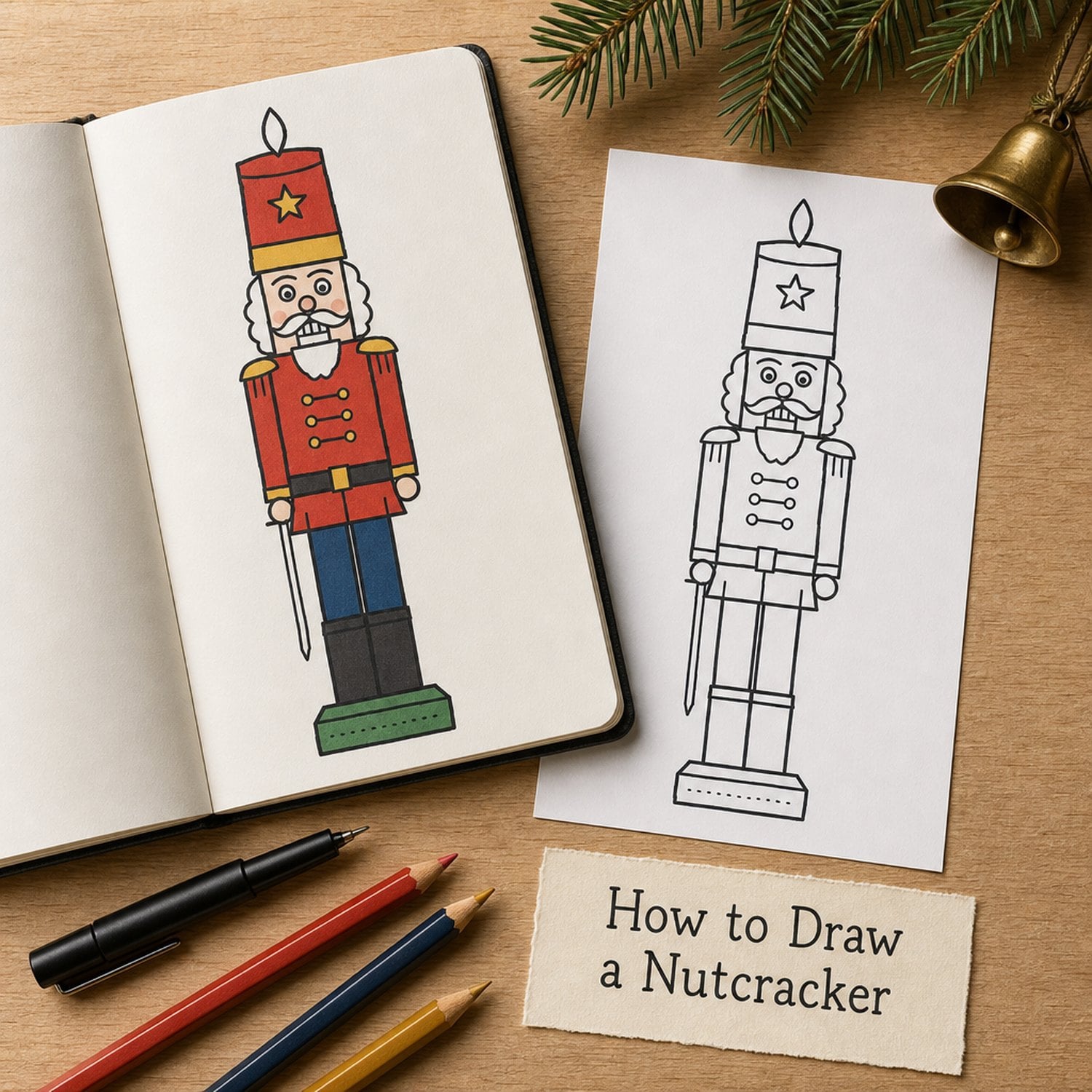 Nutcracker Drawing: How to Draw a Nutcracker Step by Step (Easy)